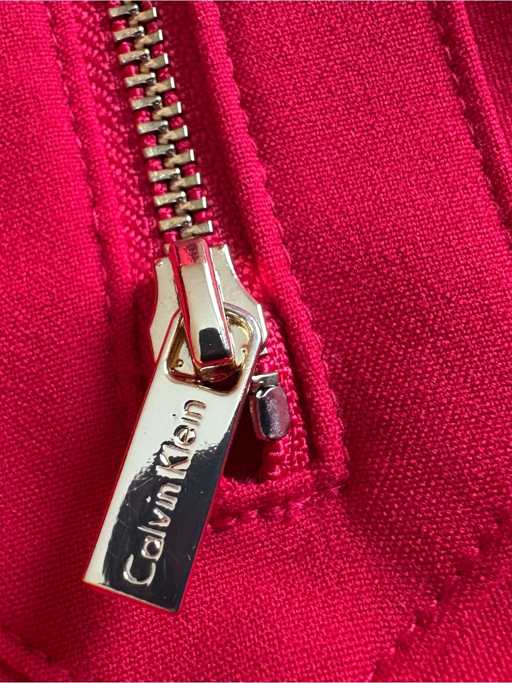 Calvin Klein Red Career Zip Blazer Jacket Plus Size 16W - Picture 7 of 9
